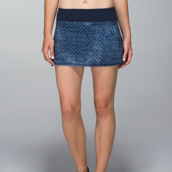 RARE Lululemon Pace Setter Skirt *Sashiko Cross* - Picture 2 of 7